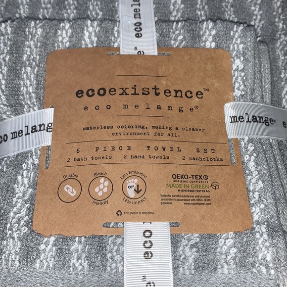 ecoexistence Bath Ecoexistence Eco Melange Cotton Towel Set 6piece